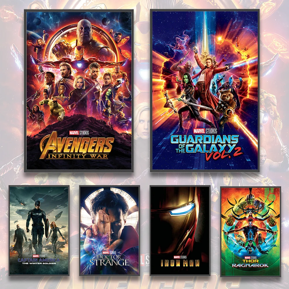 Avengers: Infinity War Movie Poster | Epic Marvel Cinematic Universe Wall Art Print | Featuring Thanos, the Infinity Stones, and the Full Cast - View 2