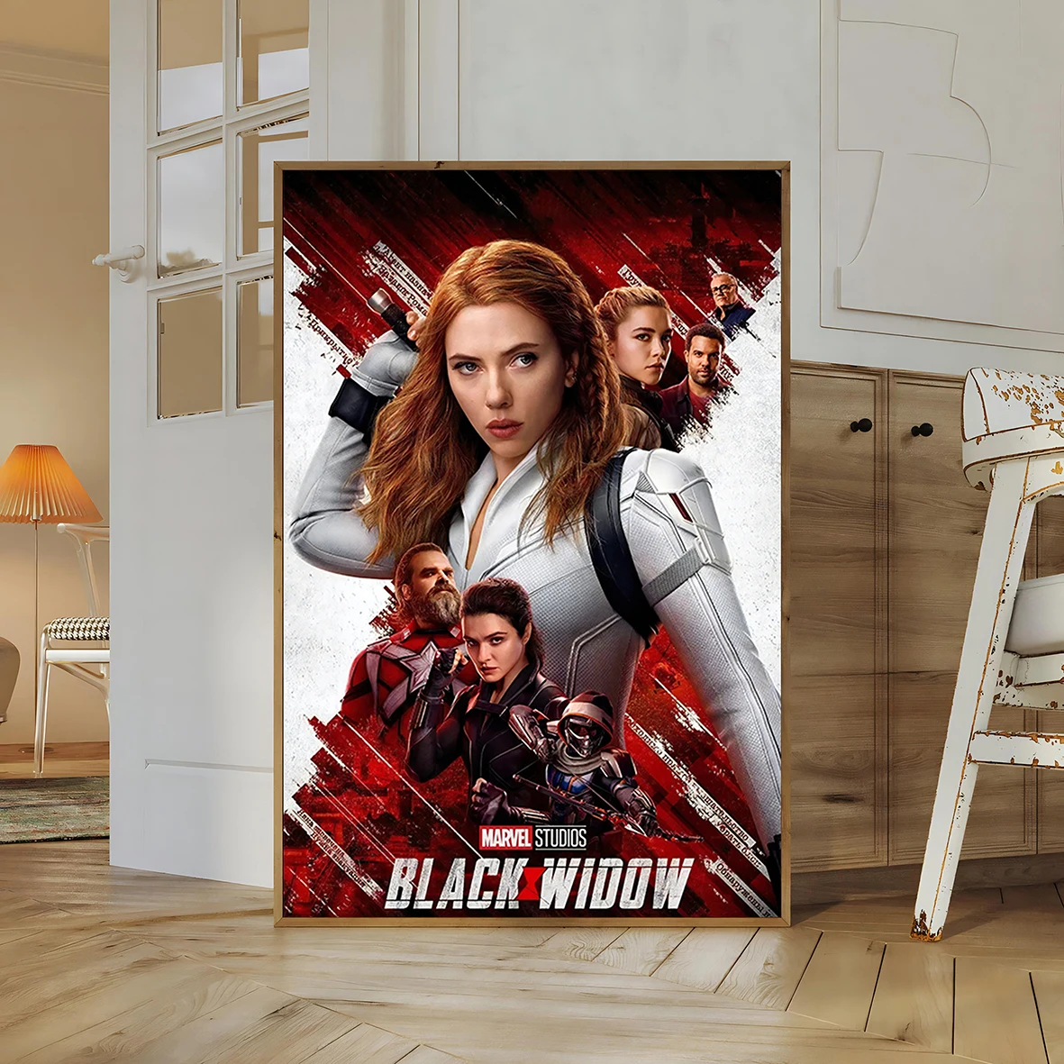 Black Widow Movie Poster Wall Art | Scarlett Johansson & Florence Pugh MCU Print