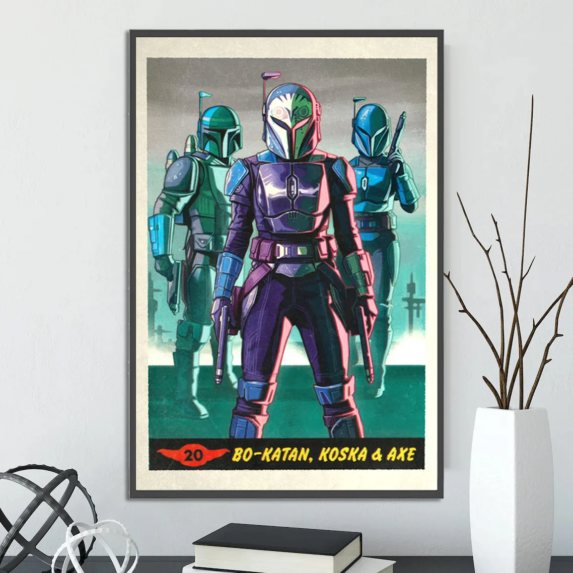 Bo-Katan, Koska & Axe Mandalorian Wall Art | Star Wars Nite Owls Print ft. Katee Sackhoff, Mercedes Varnado & Simon Kassianides