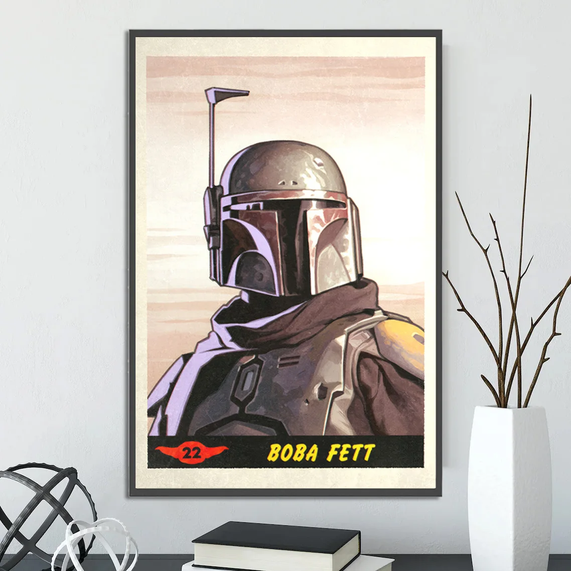 Boba Fett Wall Art | The Book of Boba Fett Poster | Temeura Morrison Star Wars Bounty Hunter Print
