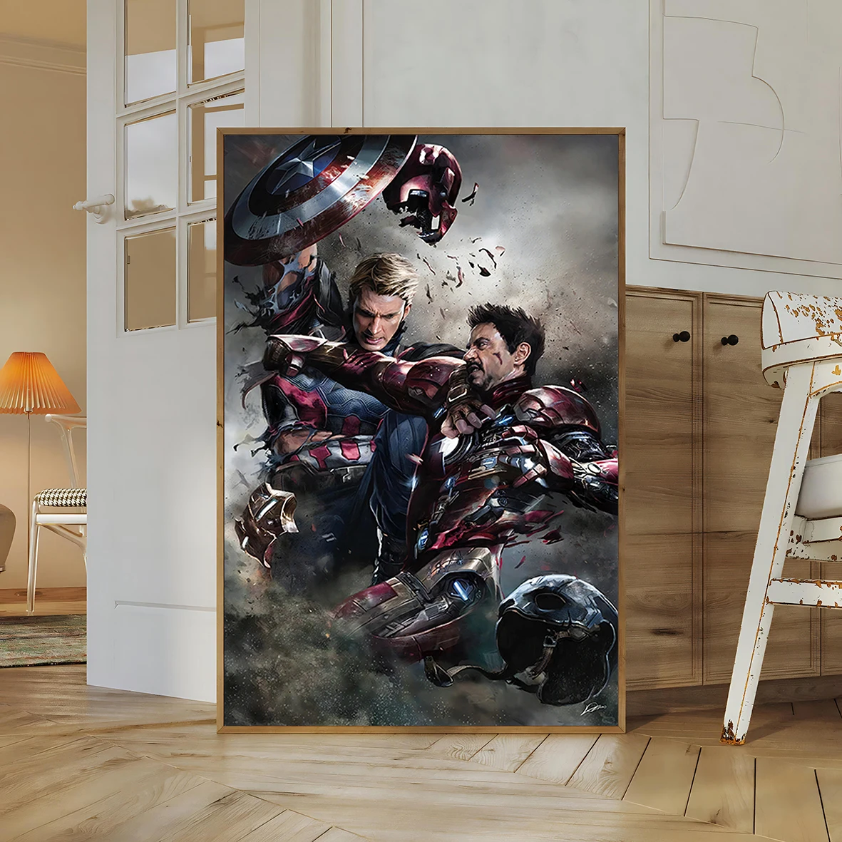 Captain America: Civil War Movie Poster | Epic Captain America vs Iron Man Wall Art | Marvel Film Print Feat. The Avengers Cast