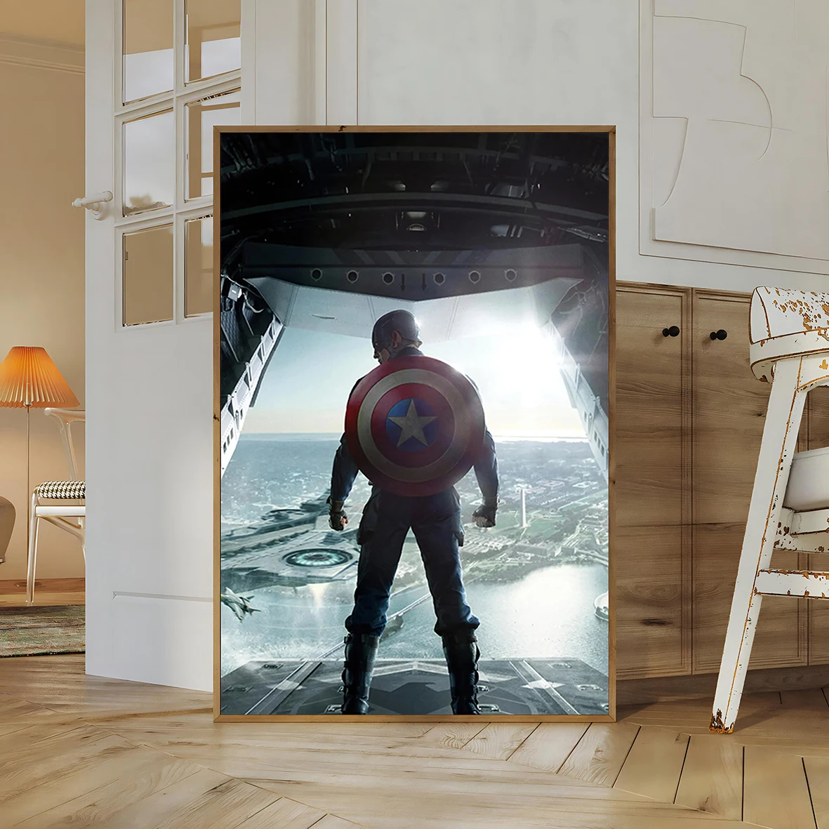 Captain America Poster: Steve Rogers & Chris Evans Marvel Wall Art Print