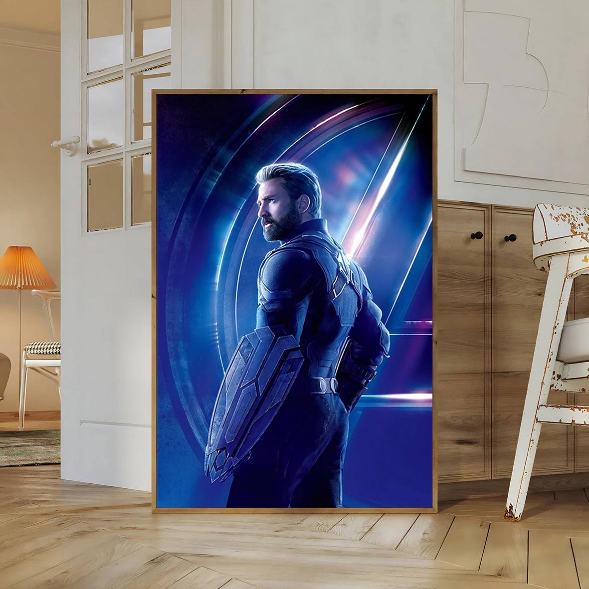 Captain America Wall Art | Chris Evans as Steve Rogers | Marvel Cinematic Universe Movie Print