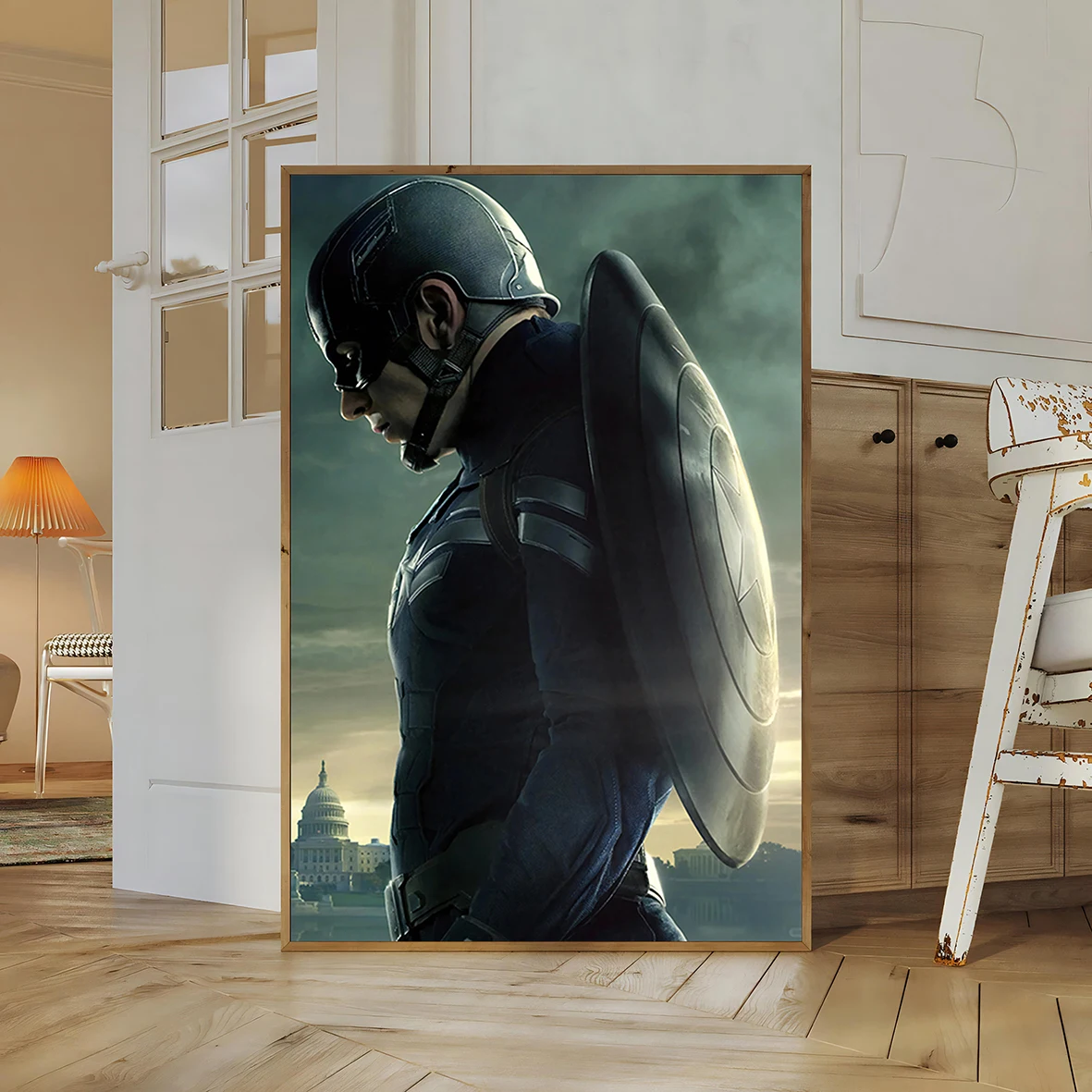 Captain America Wall Art | Chris Evans as Steve Rogers Marvel Cinematic Universe Print