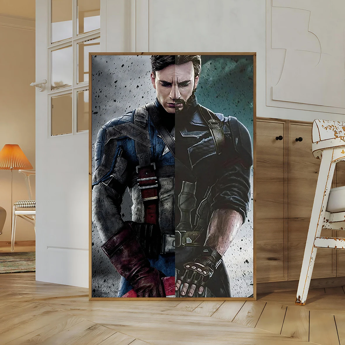 Captain America Wall Art Print | Steve Rogers Marvel Poster | Chris Evans Captain America & The Avengers MCU Collectible