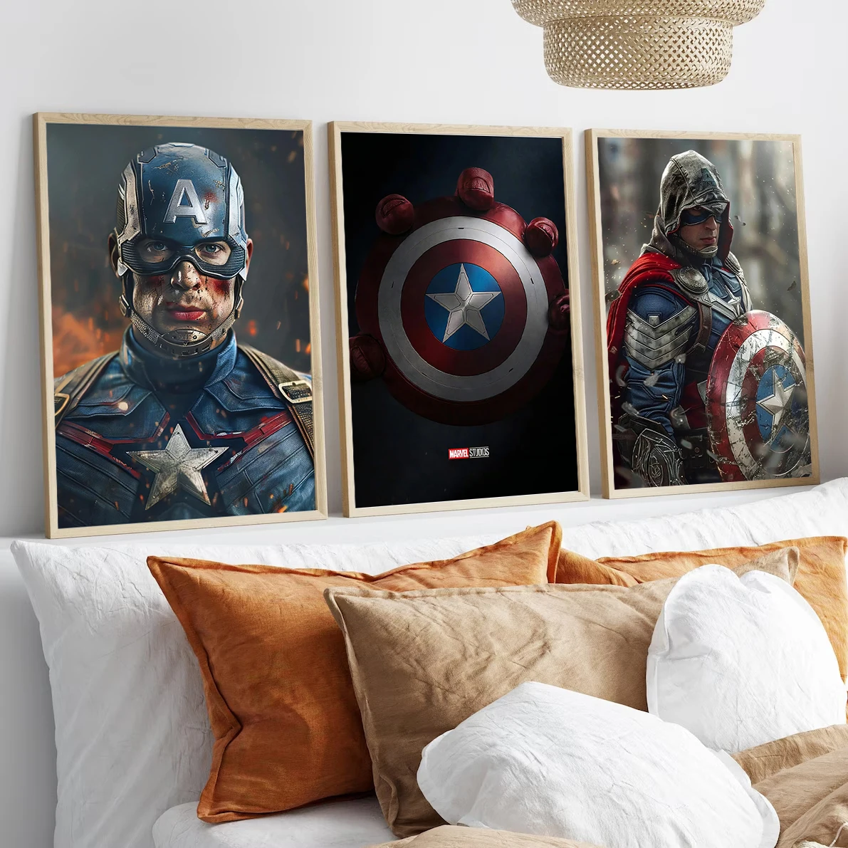 Captain America Wall Art Print | Steve Rogers Marvel Poster | Chris Evans Captain America & The Avengers MCU Collectible - View 5