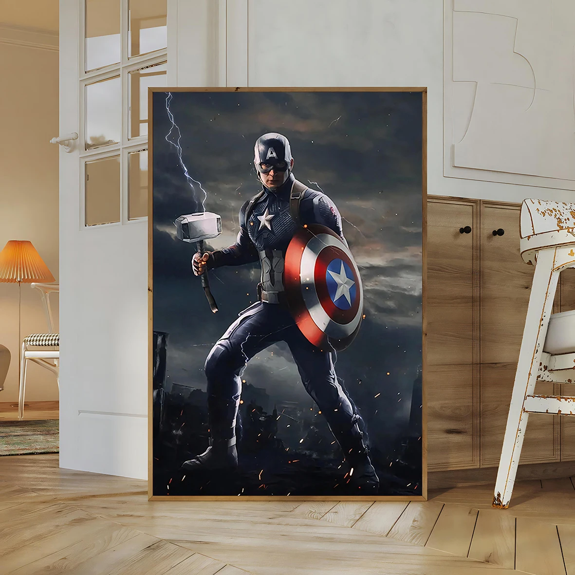 Captain America Worthy Wall Art | Chris Evans Steve Rogers Marvel Poster | MCU Avengers Print