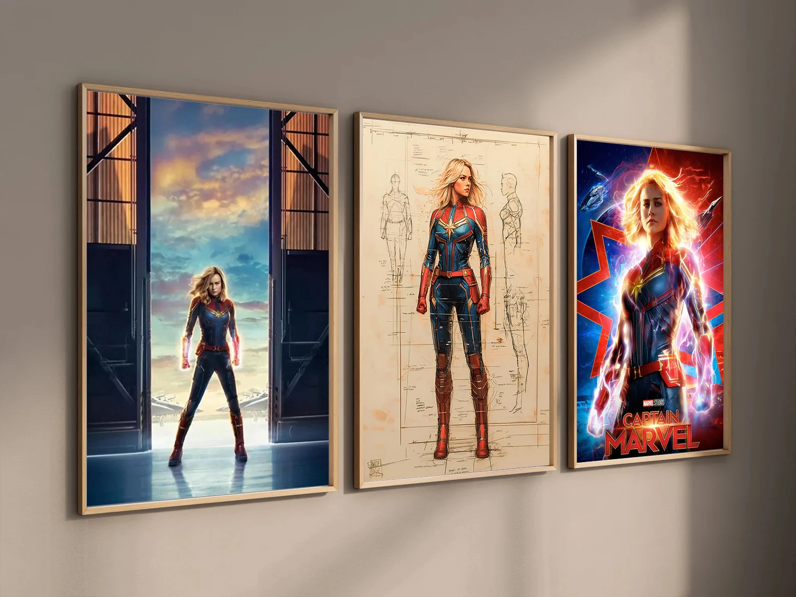 Captain Marvel Wall Art: Brie Larson Carol Danvers MCU Movie Print, The Marvels Poster - View 6
