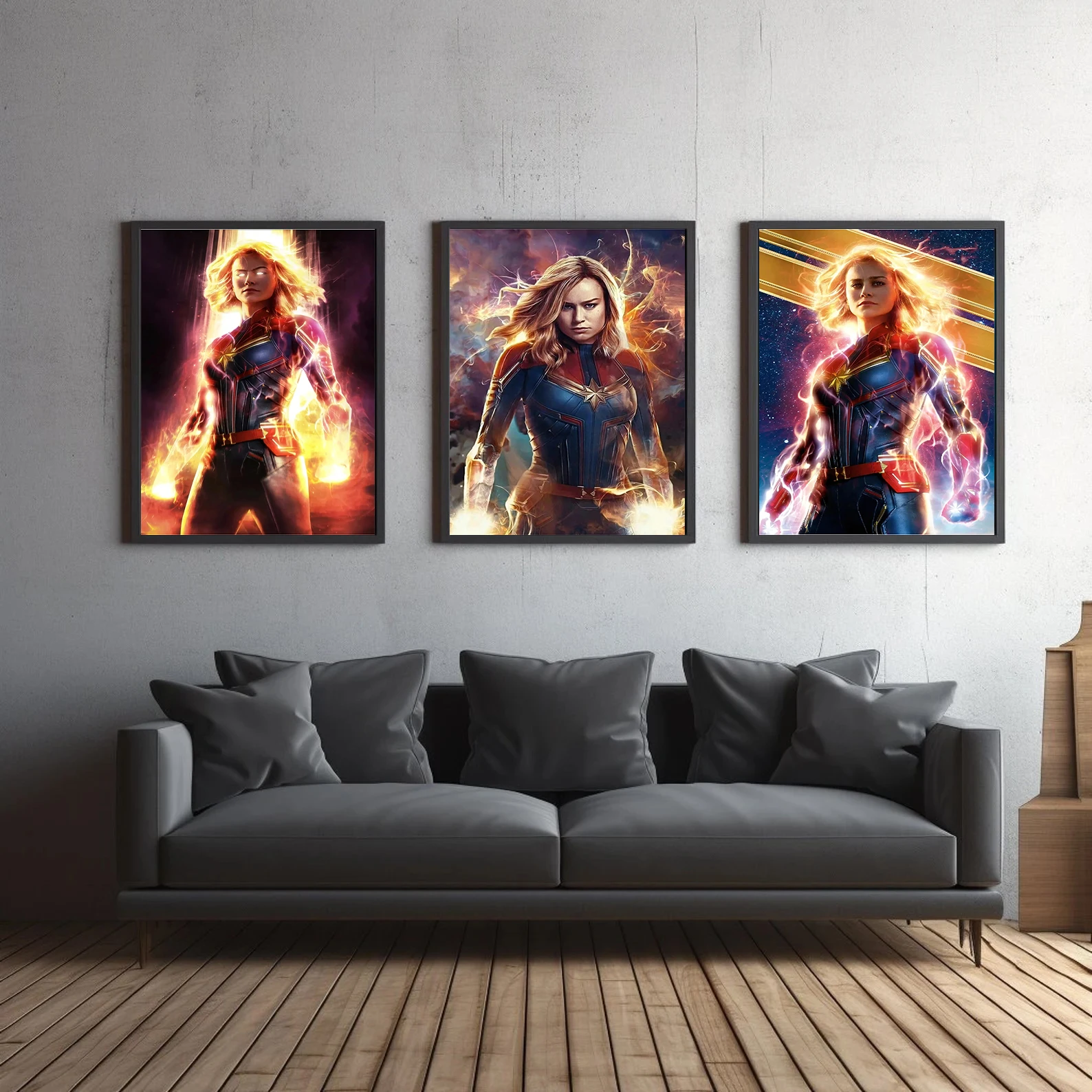 Captain Marvel Wall Art: Brie Larson Carol Danvers MCU Movie Print, The Marvels Poster - View 3