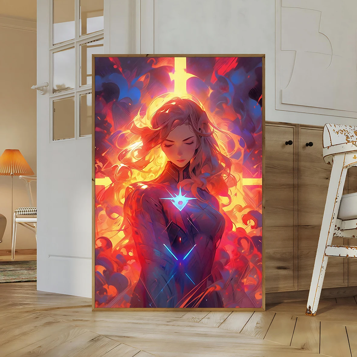 Captain Marvel Wall Art Print | Brie Larson Carol Danvers Poster | The Marvels MCU Home Decor
