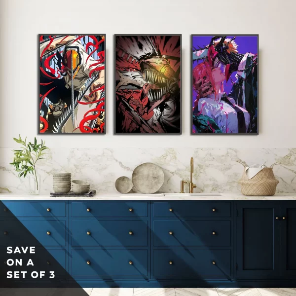 Chainsaw Man Wall Art Featuring Denji & Pochita | Premium Anime & Manga Print | Official Tatsuki Fujimoto Series Merchandise - View 5