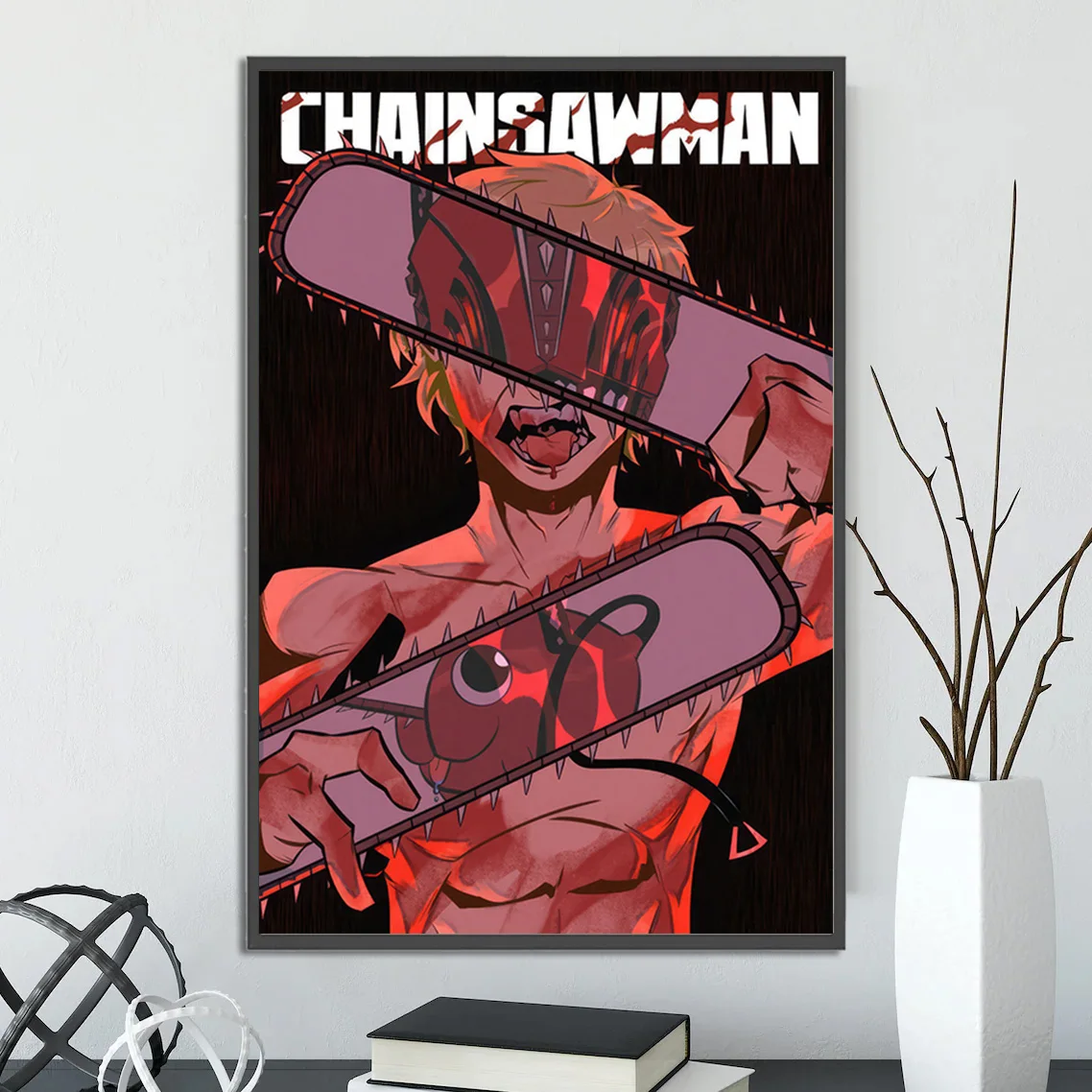 Chainsaw Man Wall Art Print | Denji & Pochita Anime Poster | Premium Tatsuki Fujimoto Manga Merchandise