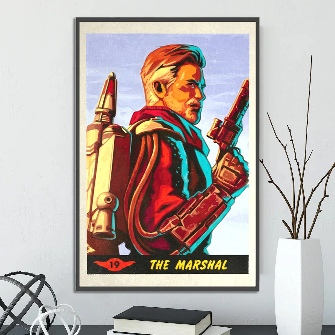 Cobb Vanth 'The Marshal' Wall Art | Timothy Olyphant Star Wars Print | Mandalorian & Book of Boba Fett Poster