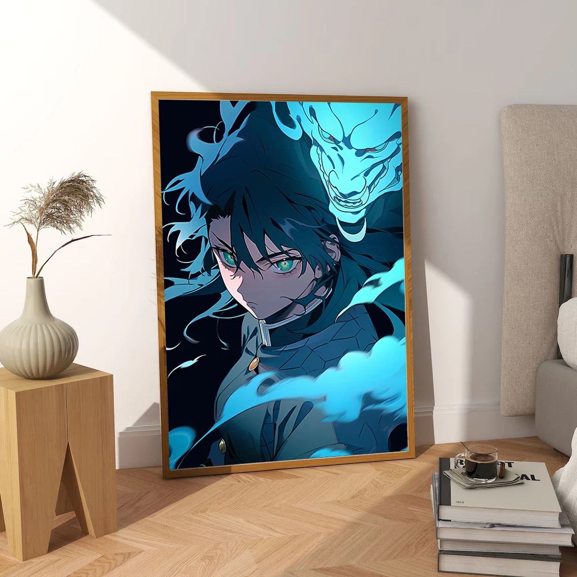 Demon Slayer Hashira Wall Art: Premium Kimetsu no Yaiba Anime Print Featuring Muichiro Tokito - Perfect Decor for Fans of the Manga, Movie, and Tanjiro Kamado