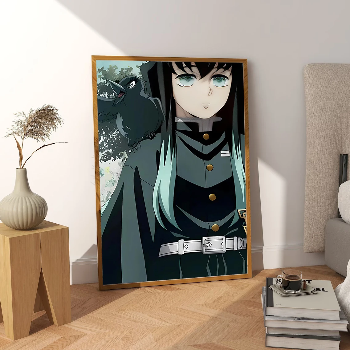 Demon Slayer Muichiro Tokito Wall Art | Kimetsu no Yaiba Hashira Print | Anime Poster featuring Tanjiro, Nezuko & Muzan Kibutsuji Era Characters