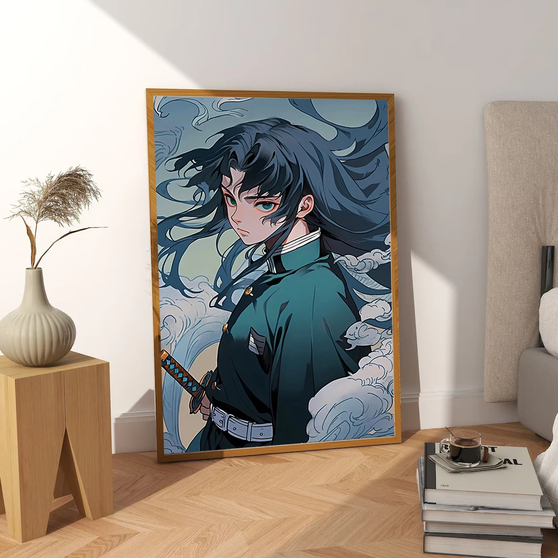 Demon Slayer Muichiro Tokito Wall Art | Kimetsu no Yaiba Hashira Print | Premium Anime Poster featuring the Mist Breathing Style