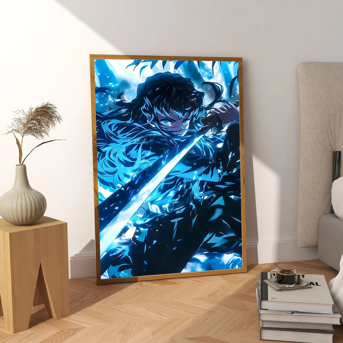 Demon Slayer Wall Art: Muichiro Tokito Hashira Print | Premium Kimetsu no Yaiba Anime Decor for Fans of the Manga and Movie