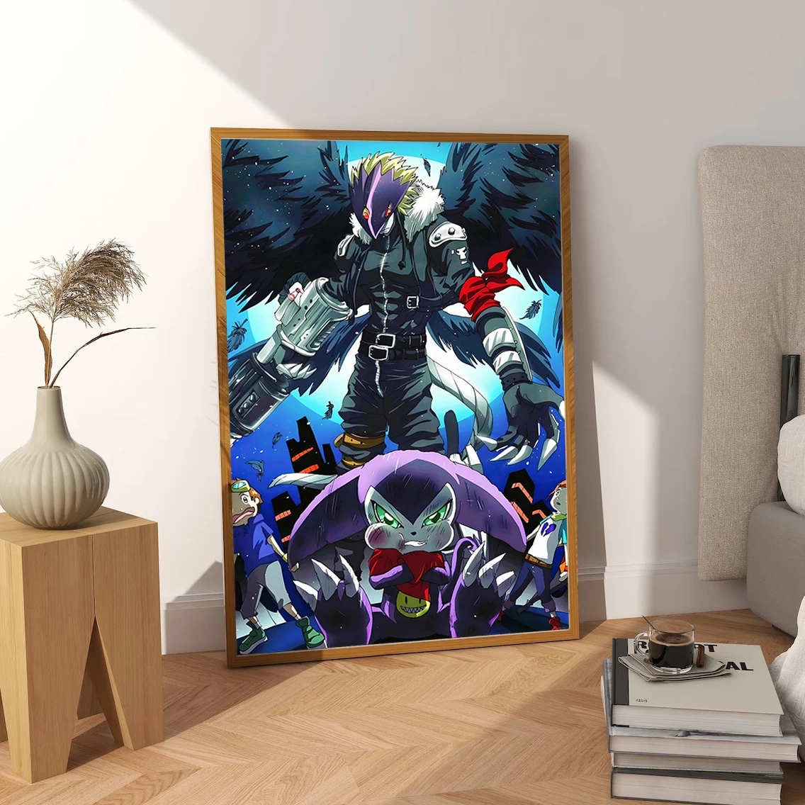 Digimon Beelzemon & Impmon Wall Art | Epic Digimon Evolution Print for Fans of the Digimon Series & Games | Premium Anime Decor