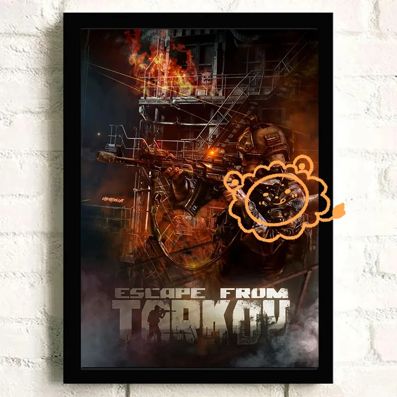Escape from Tarkov Factions Poster – USEC vs BEAR Operators with City Skyline | Tactical Shooter Wall Decor - Image 3