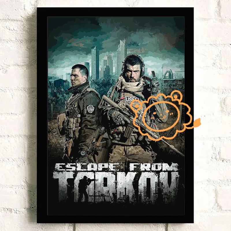 Escape from Tarkov Factions Poster – USEC vs BEAR Operators with City Skyline | Tactical Shooter Wall Decor - Image 4