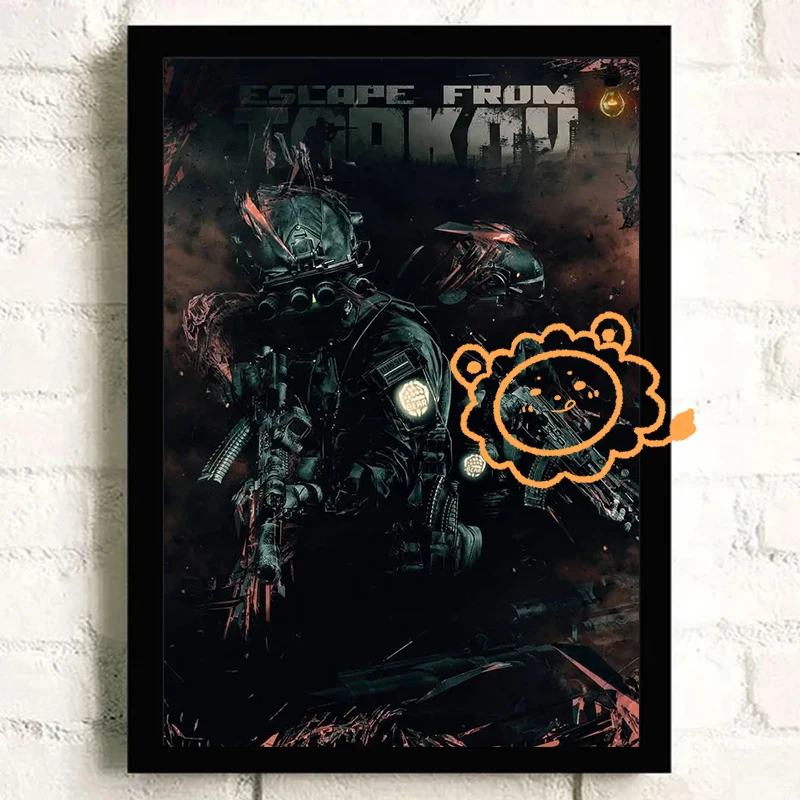 Escape from Tarkov Factory Fire Poster – Sniper Operator in Flaming Industrial Map Scene | Realistic FPS Print - Image 5
