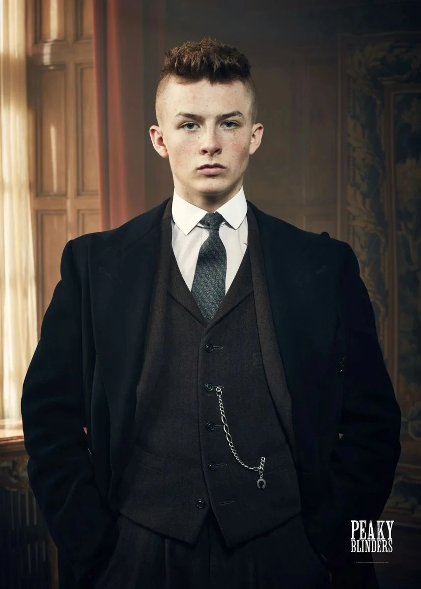 Finn Shelby Poster – Youngest Peaky Blinders Member in Classic Gang Suit Look