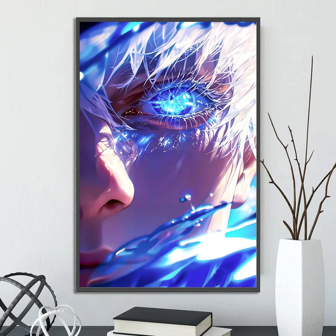 Gojo Satoru "Six Eyes" Jujutsu Kaisen Anime Wall Art | Satoru Gojo Limitless Technique Print | JJK Manga Fanart Decor