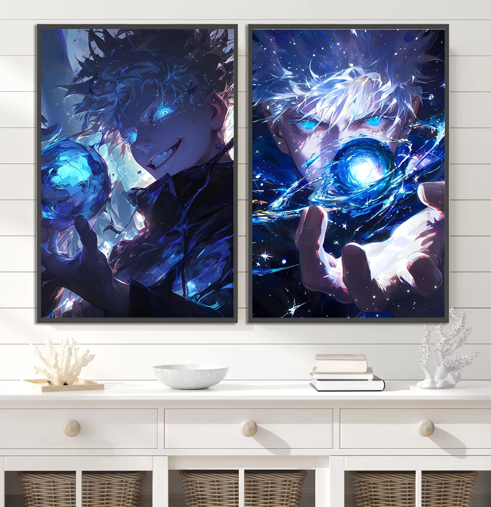 Gojo Satoru "Six Eyes" Jujutsu Kaisen Anime Wall Art | Satoru Gojo Limitless Technique Print | JJK Manga Fanart Decor - View 4