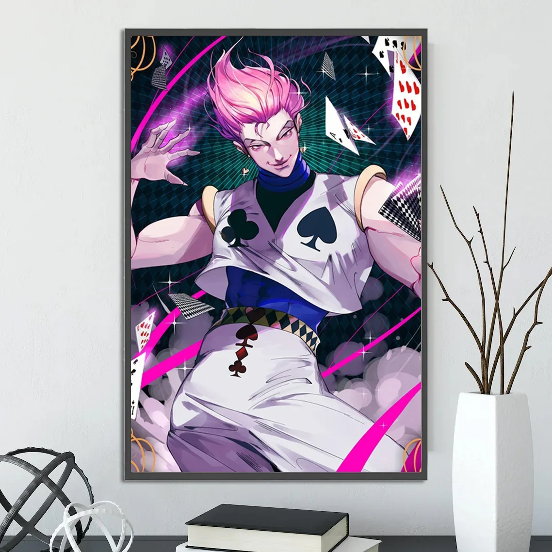 Hisoka Morow Hunter x Hunter Poster | HxH Anime & Manga Wall Art | Featuring Gon, Killua, Kurapika & Leorio's Enigmatic Rival | Yoshihiro Togashi Inspired Print