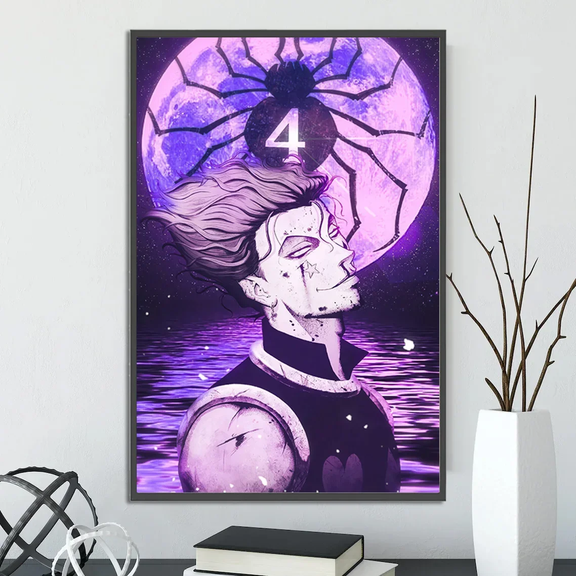 Hunter x Hunter Hisoka Wall Art | HxH Phantom Troupe Anime Print | Yoshihiro Togashi Manga Inspired Decor