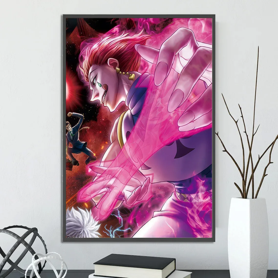 Hunter x Hunter Hisoka Wall Art | Nen Abilities Anime Print | Gon, Killua & Phantom Troupe Manga Decor