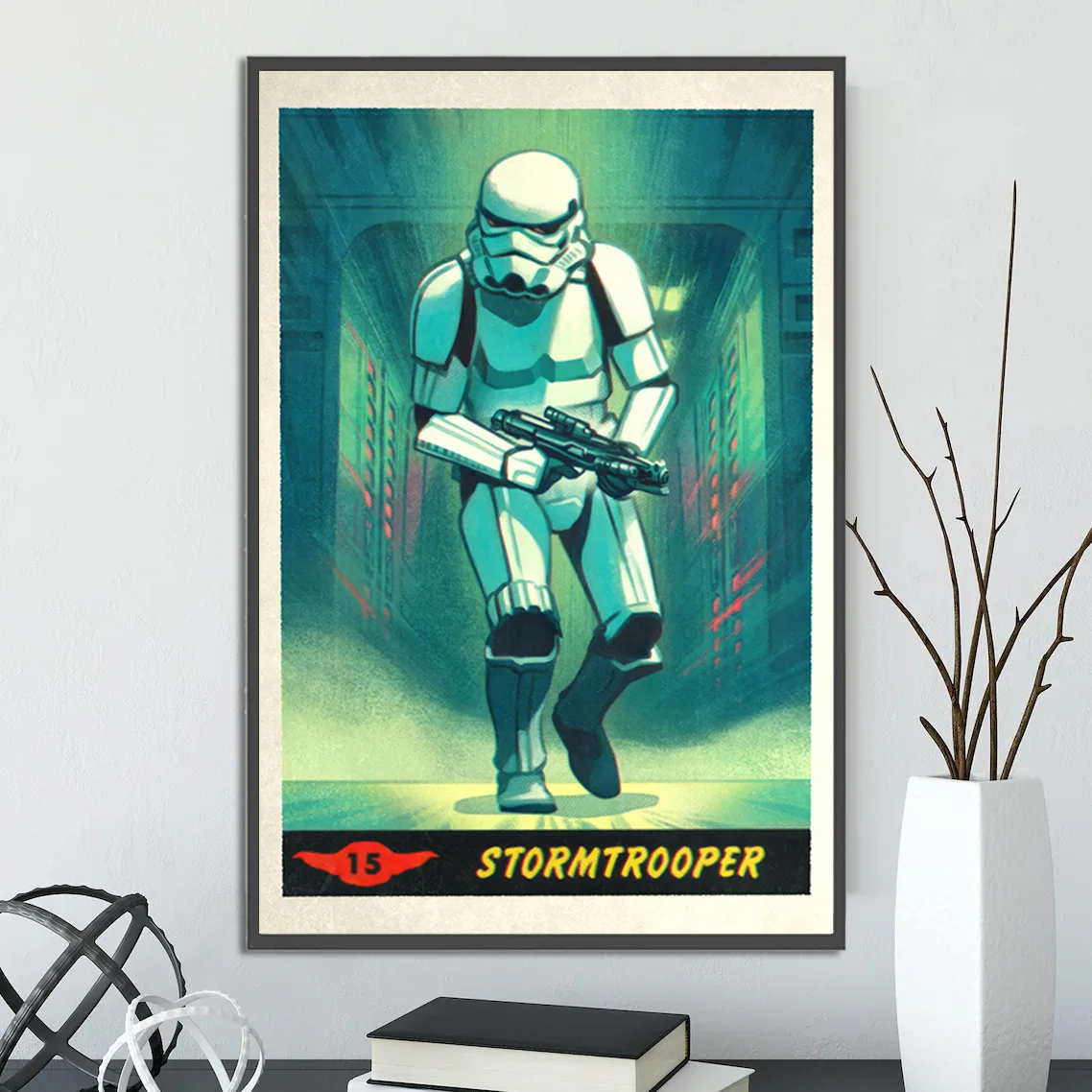 Imperial Stormtrooper Star Wars Wall Art | Vintage Sci-Fi Trooper Print