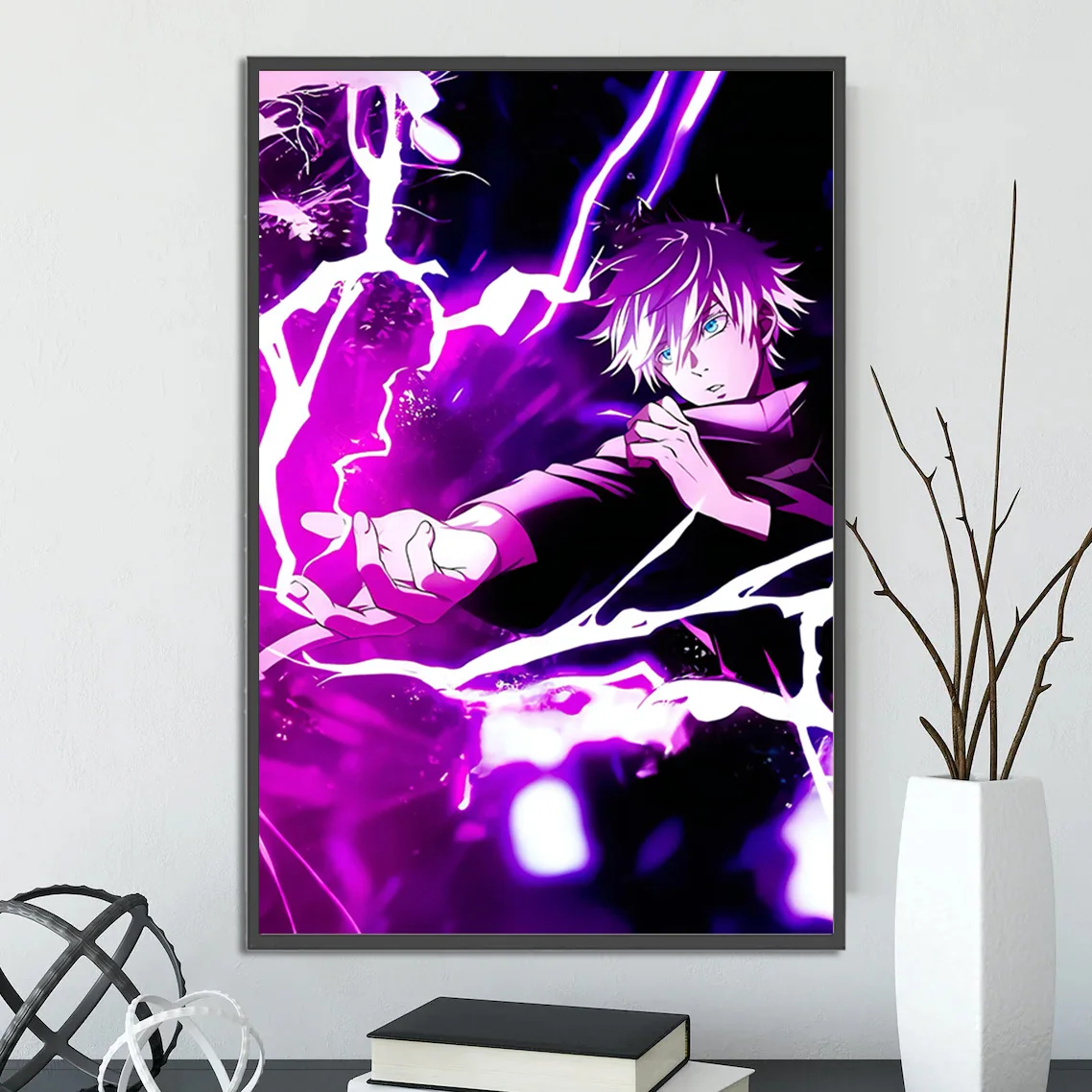Jujutsu Kaisen Gojo Satoru Wall Art | JJK Anime & Manga Print Feat. Cursed Techniques | Premium Character Poster