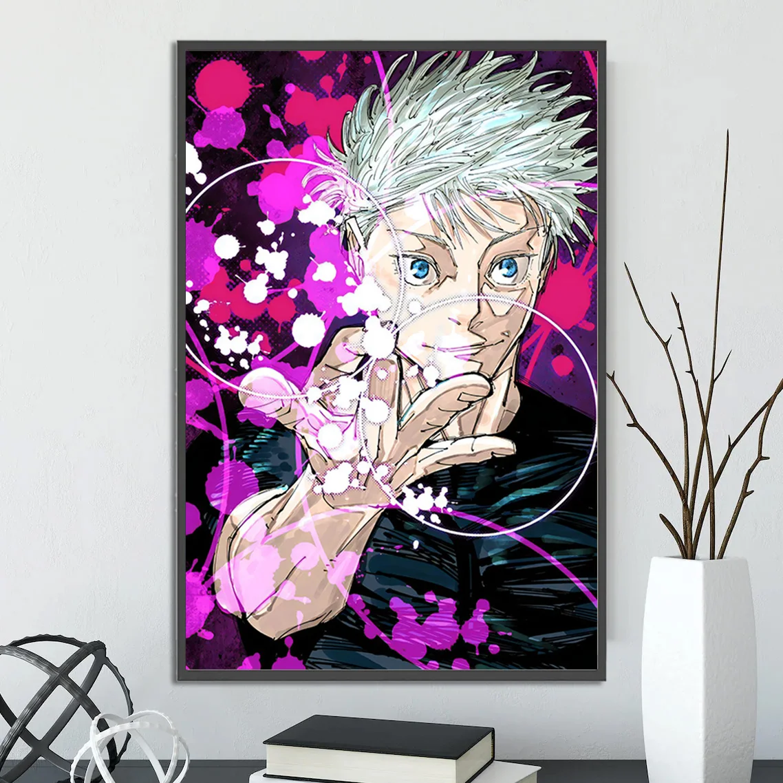 Jujutsu Kaisen Gojo Satoru Wall Art | JJK Anime & Manga Print | Premium Decor Featuring Strongest Jujutsu Kaisen Characters