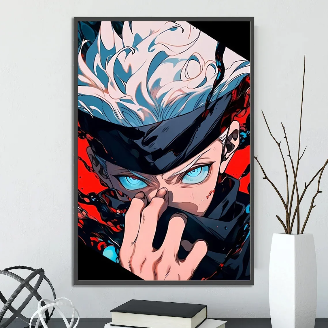 Jujutsu Kaisen Satoru Gojo Anime Poster | Premium Manga Wall Art Print | Feat. Characters like Yuji Itadori & Megumi Fushiguro