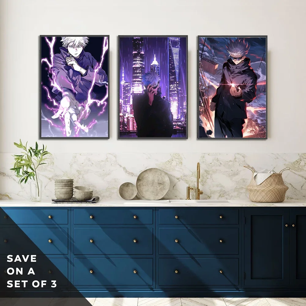Jujutsu Kaisen Satoru Gojo Wall Art | Anime & Manga Print Featuring The Strongest Jujutsu Sorcerer | Inspired by the Shibuya Incident Arc & Best Jujutsu Kaisen Fights - View 5