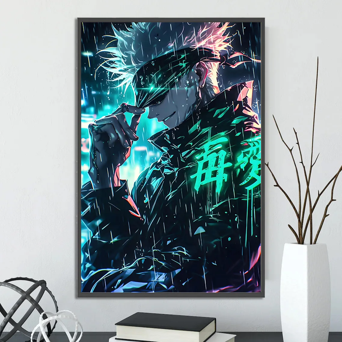 Jujutsu Kaisen Satoru Gojo Wall Art | Anime & Manga Print Featuring The Strongest Sorcerer | Premium JJK Merchandise