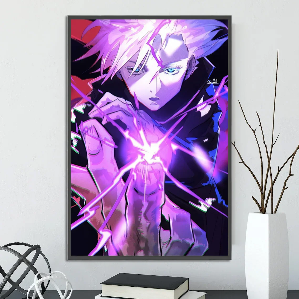 Jujutsu Kaisen Satoru Gojo Wall Art | Epic Anime Print Featuring The Strongest Sorcerer | Premium JJK Poster