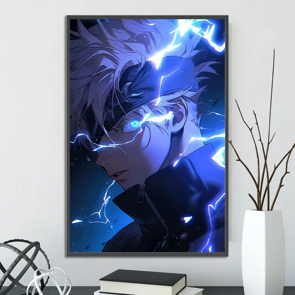 Jujutsu Kaisen Satoru Gojo Wall Art | Epic Anime Print Featuring Yuji Itadori's Mentor, Perfect for Manga & Shibuya Arc Fans