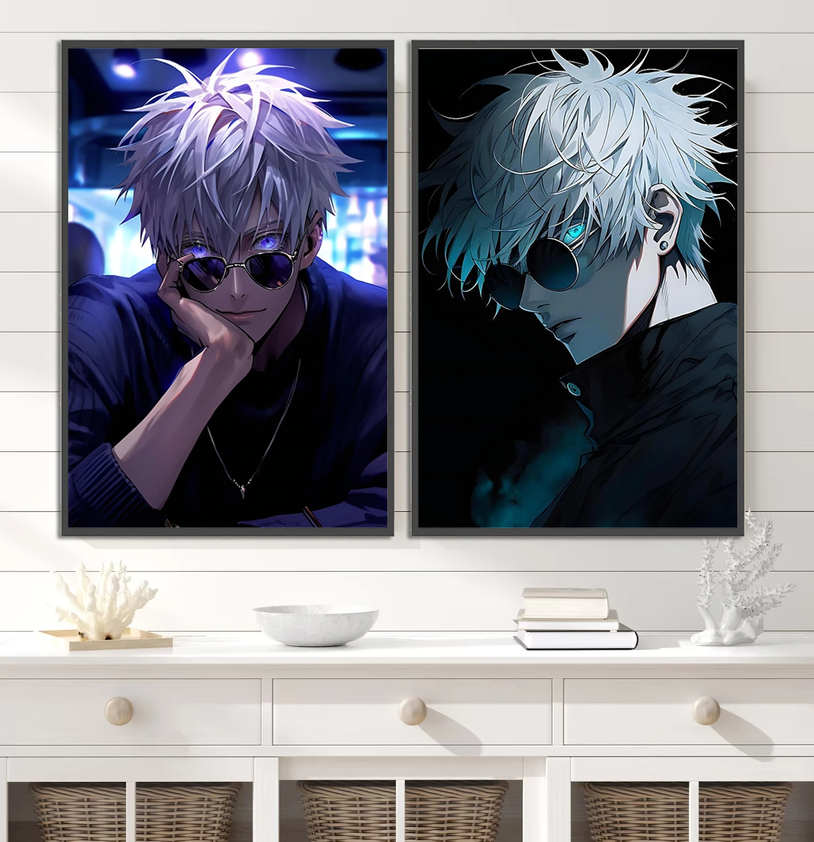 Jujutsu Kaisen Satoru Gojo Wall Art | JJK Anime Print Featuring The Strongest Jujutsu Sorcerer | Premium Manga Poster - View 3