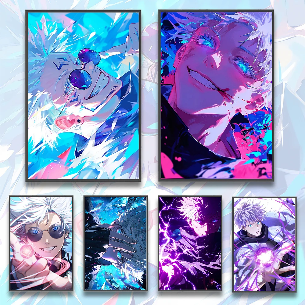 Jujutsu Kaisen Satoru Gojo Wall Art | JJK Anime Print Featuring The Strongest Sorcerer | Premium Gojo Poster, Perfect for Fans of the Shibuya Incident Arc and JJK Manga