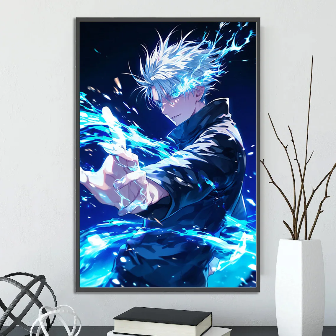 Jujutsu Kaisen Satoru Gojo Wall Art | Premium Anime & Manga Print Feat. Yuji Itadori & More | JJK Shibuya Incident Poster