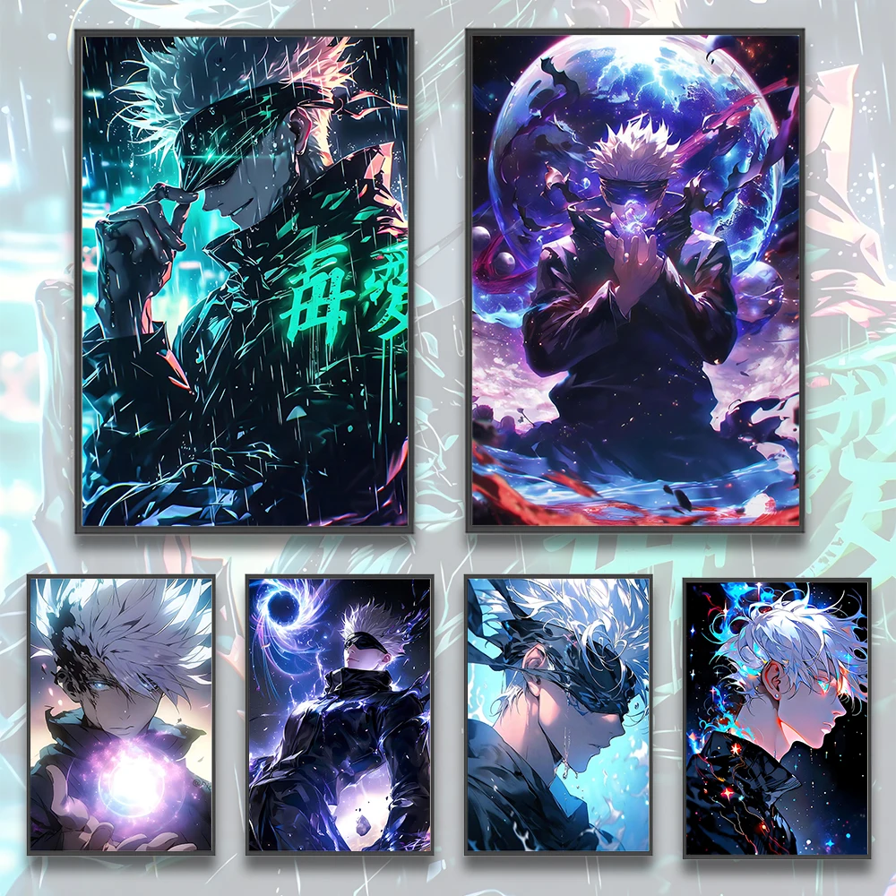 Jujutsu Kaisen Satoru Gojo Wall Art | Premium Anime & Manga Print Feat. Yuji Itadori & More | JJK Shibuya Incident Poster - Image 2