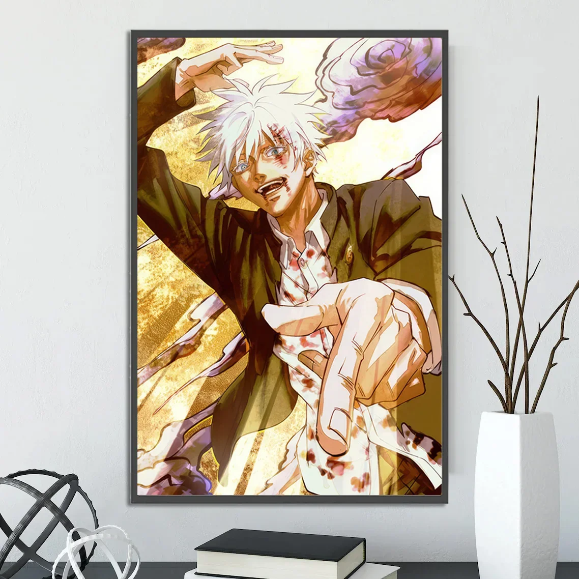 Jujutsu Kaisen Satoru Gojo Wall Art | Premium Anime & Manga Print Featuring Characters Like Yuji Itadori & Ryomen Sukuna
