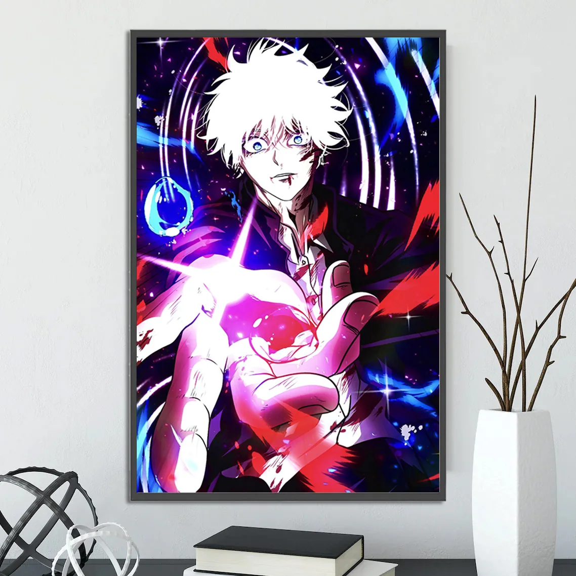 Jujutsu Kaisen Wall Art: Gojo Satoru "Hollow Purple" Anime Print | Premium Jujutsu Kaisen Merchandise for Fans of the Manga & Jujutsu Kaisen Season 2