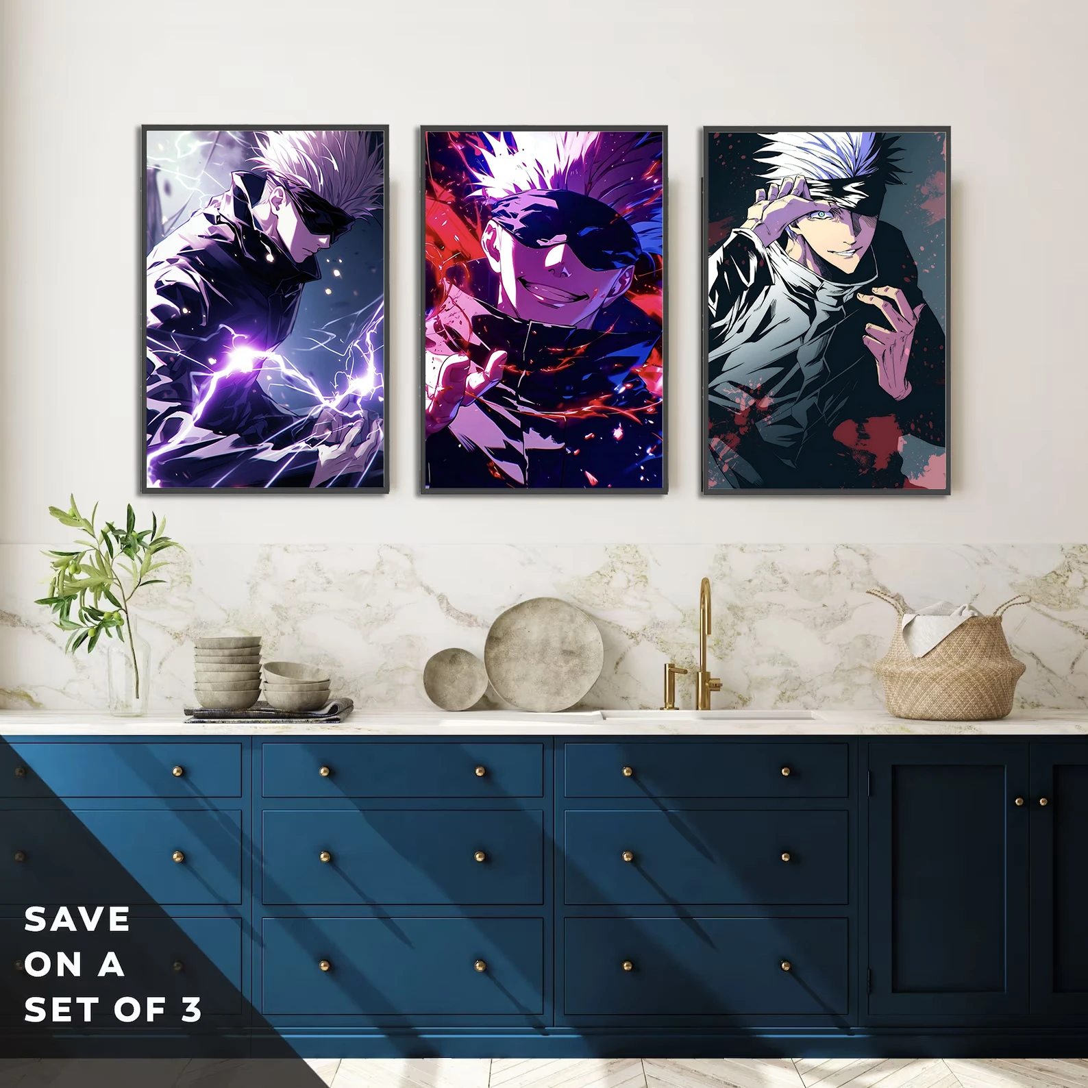 Jujutsu Kaisen Wall Art: Gojo Satoru "Limitless" Print | Premium JJK Anime & Manga Poster Featuring the Strongest Sorcerer - View 5