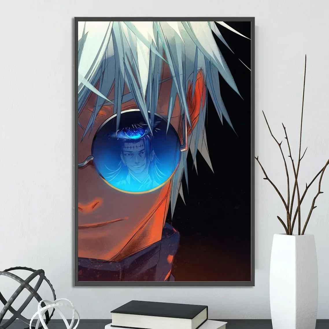 Jujutsu Kaisen Wall Art: Satoru Gojo vs Kenjaku Anime Print | Shibuya Incident Arc Poster