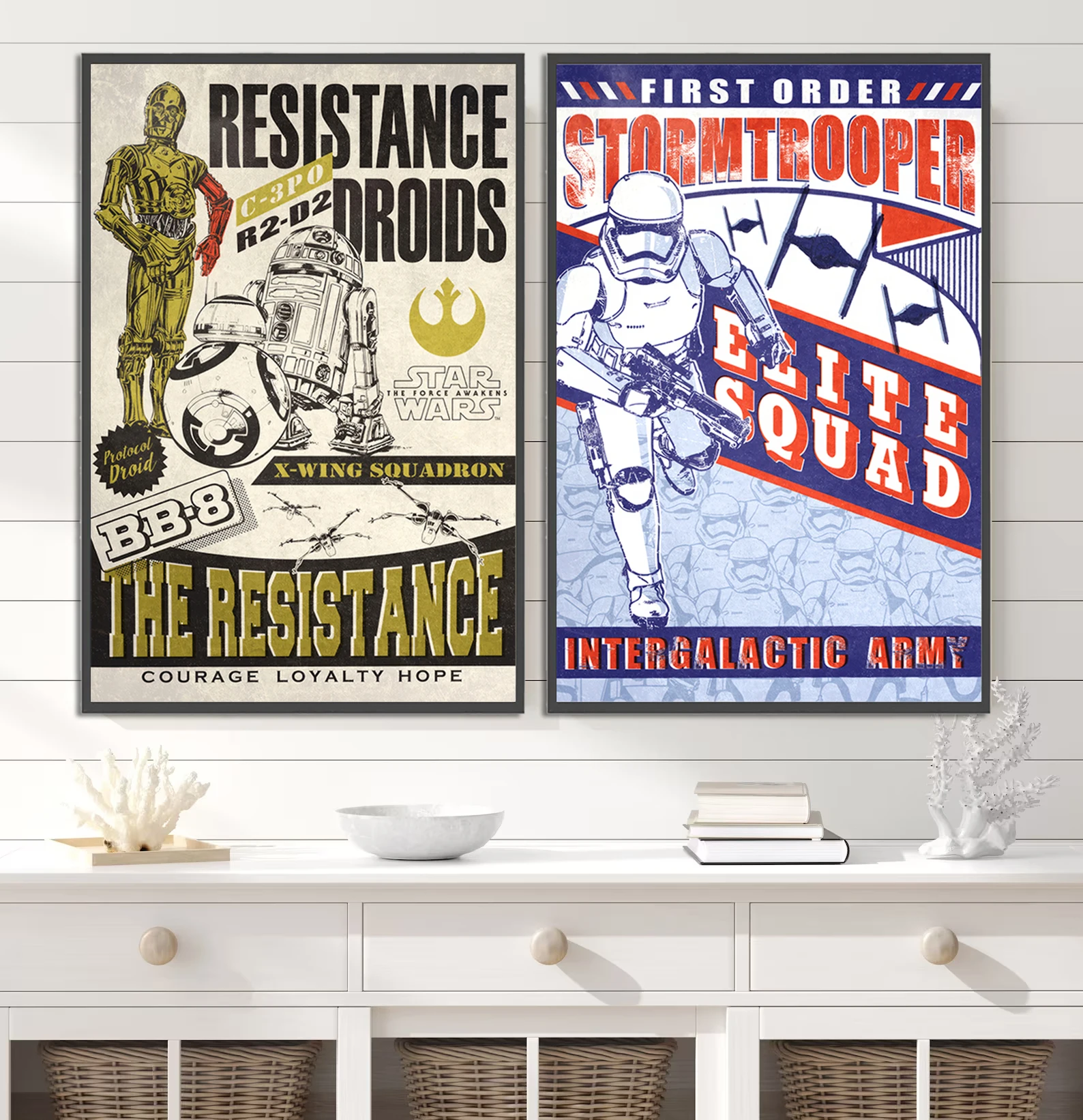 Kylo Ren Wall Art: Adam Driver Star Wars Print Feat. Ben Solo & The First Order, Crossguard Lightsaber Poster - View 4