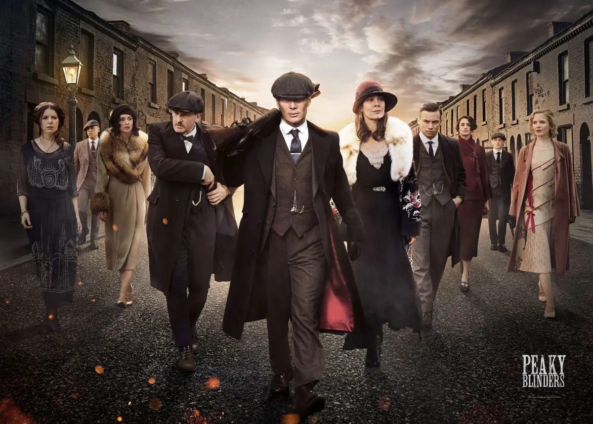 Peaky Blinders Family Walk Poster – Full Shelby Gang Cast in Dramatic March