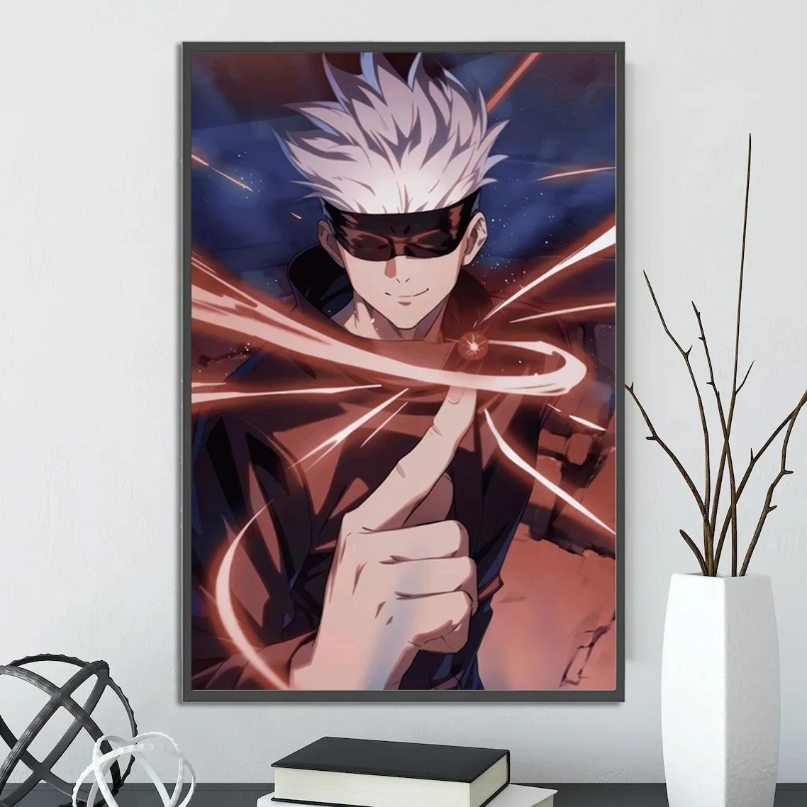 Satoru Gojo Poster | Jujutsu Kaisen Gojo Sensei Wall Art | JJK Gojo Anime Print